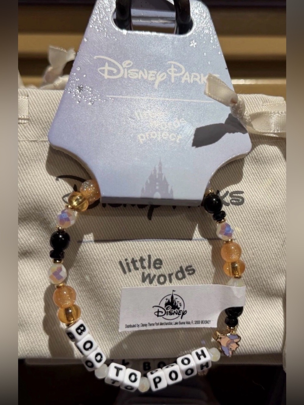 Disney Parks 2026 Halloween Little Words Project Boo Winnie The Pooh Bracelet